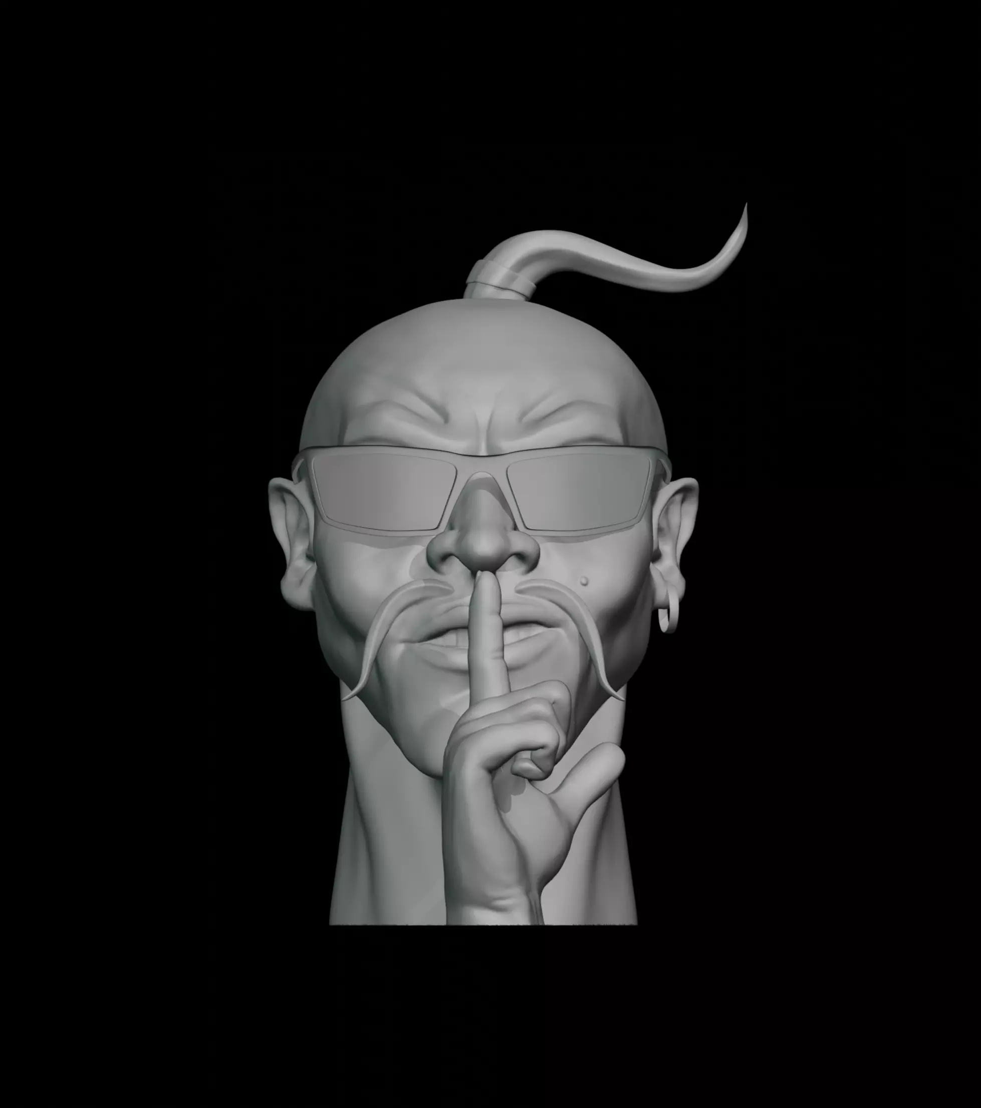 Mongol Head Free 3D print model