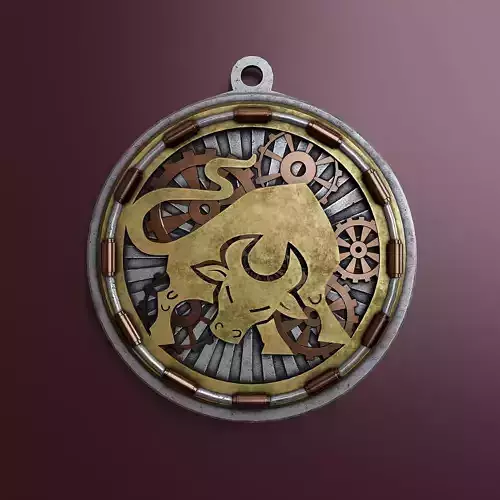 Zodiac sign Taurus Low-poly 3D model