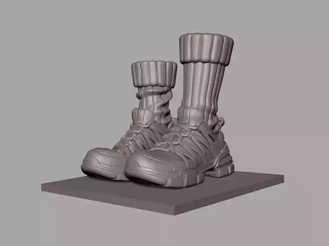 Sneakers chunky sole 3D print model