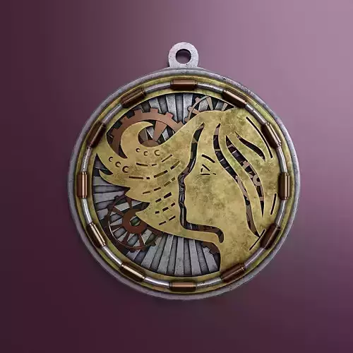 Zodiac sign Virgo Low-poly 3D model