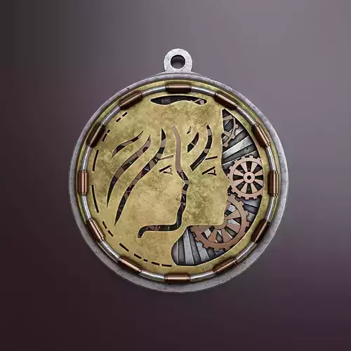 Zodiac sign Gemini Low-poly 3D model