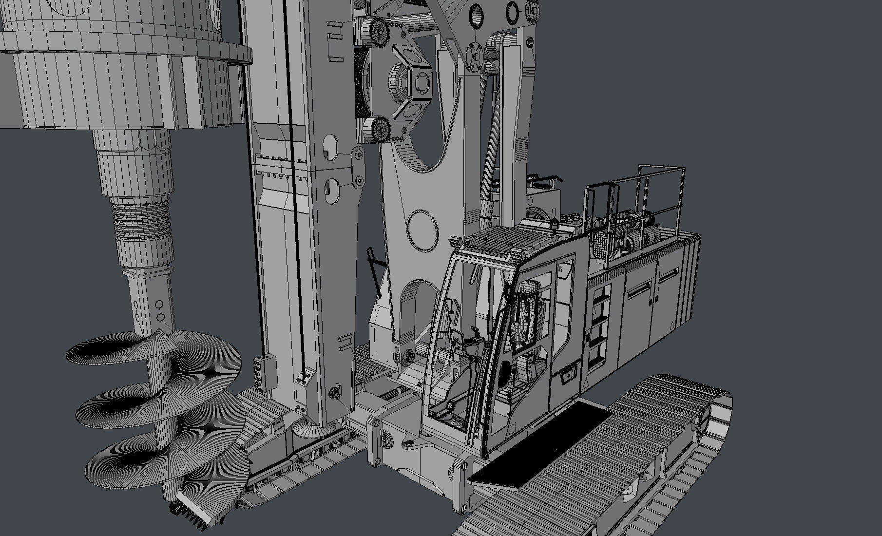 Drilling rig Liebherr LB45 3D model_16