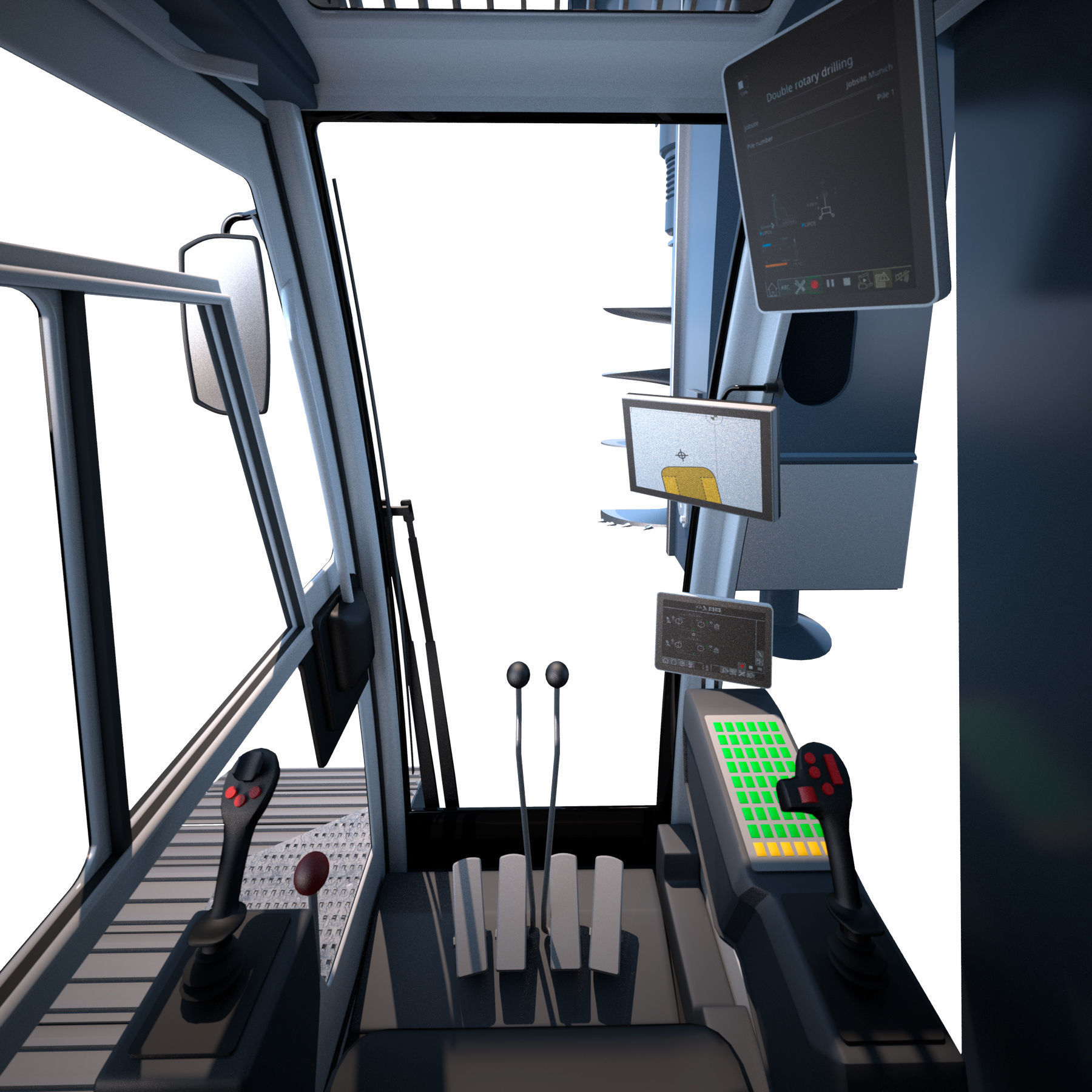 Drilling rig Liebherr LB45 3D model_7