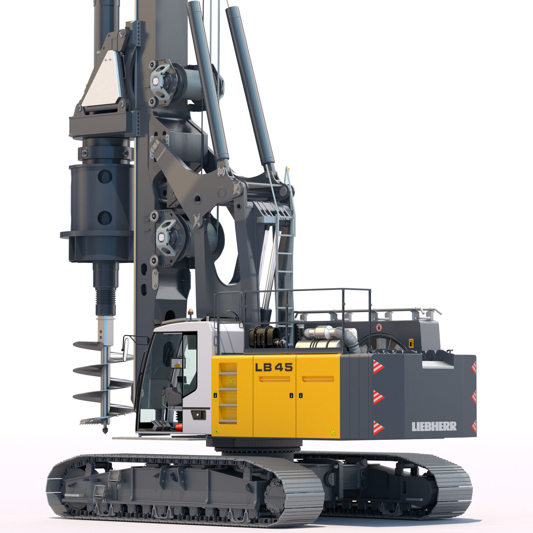 Drilling rig Liebherr LB45 3D model_3