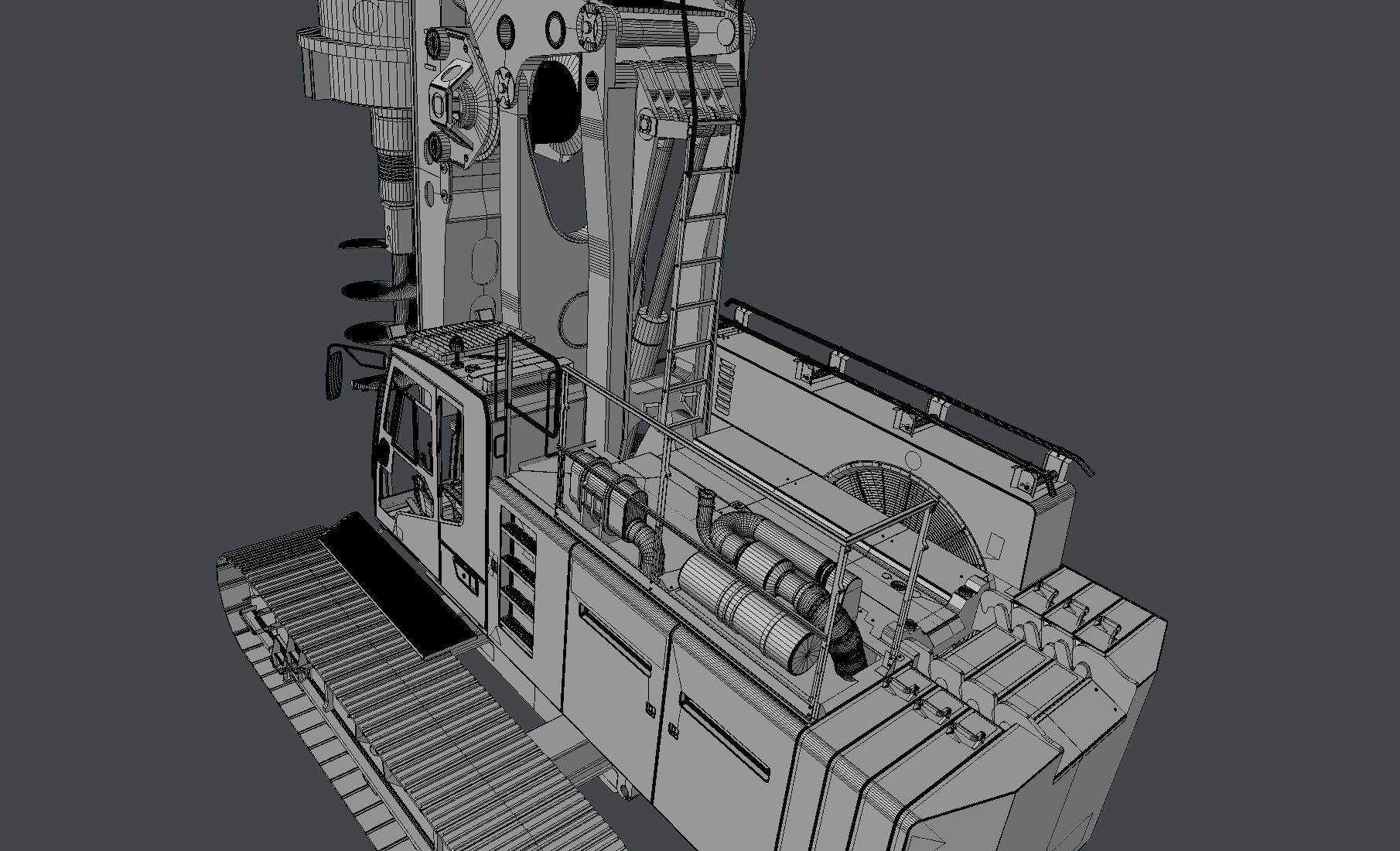 Drilling rig Liebherr LB45 3D model_17