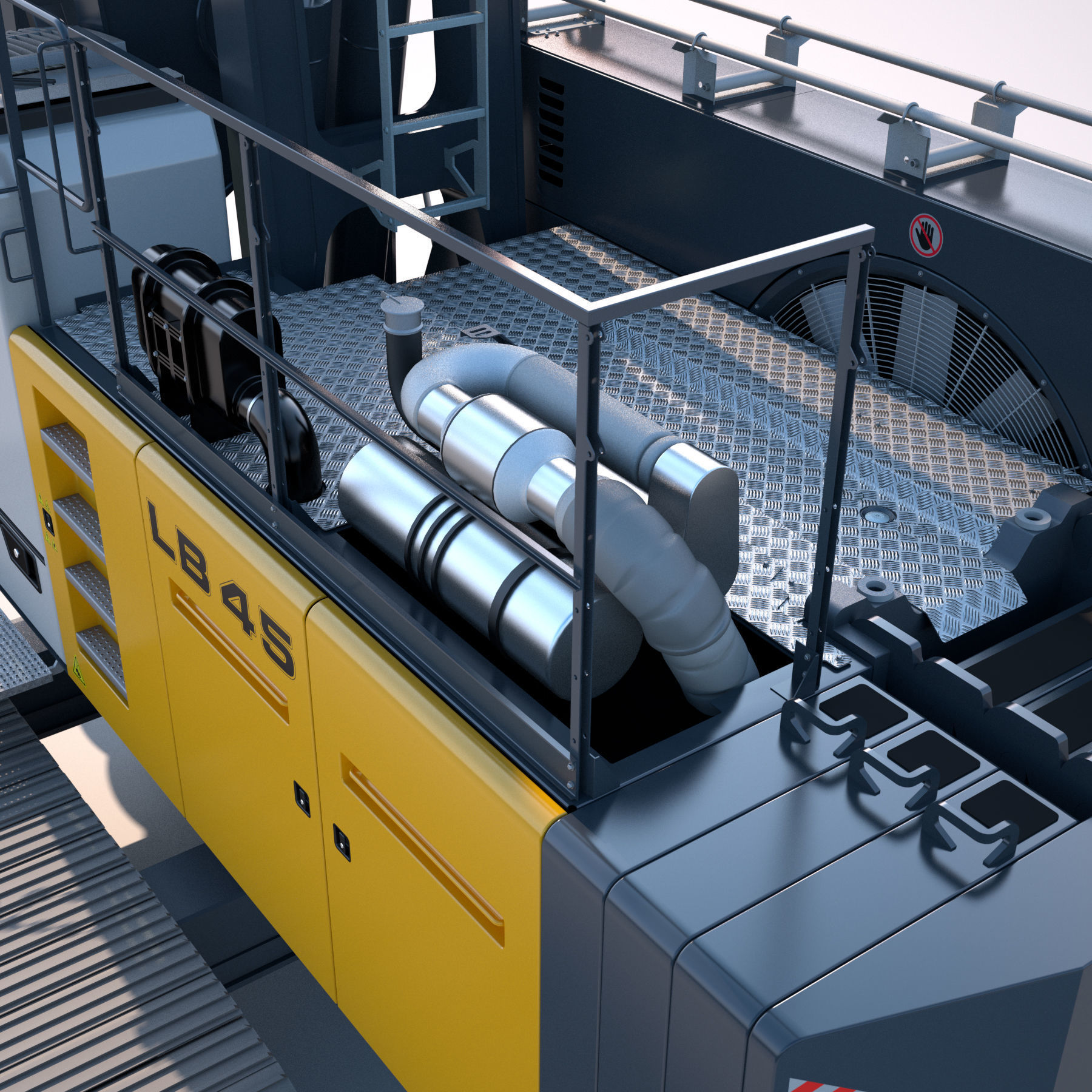 Drilling rig Liebherr LB45 3D model_8