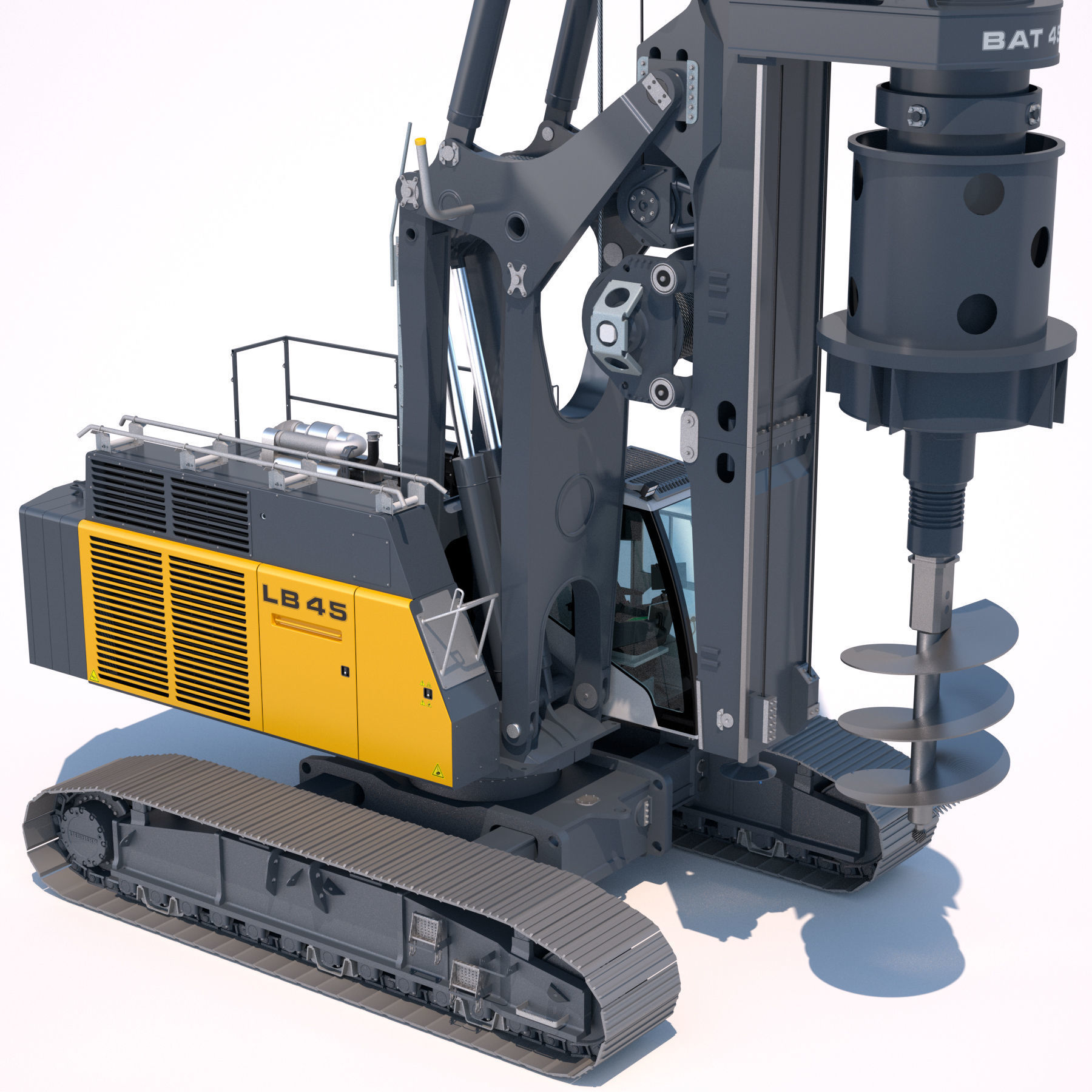 Drilling rig Liebherr LB45 3D model_10