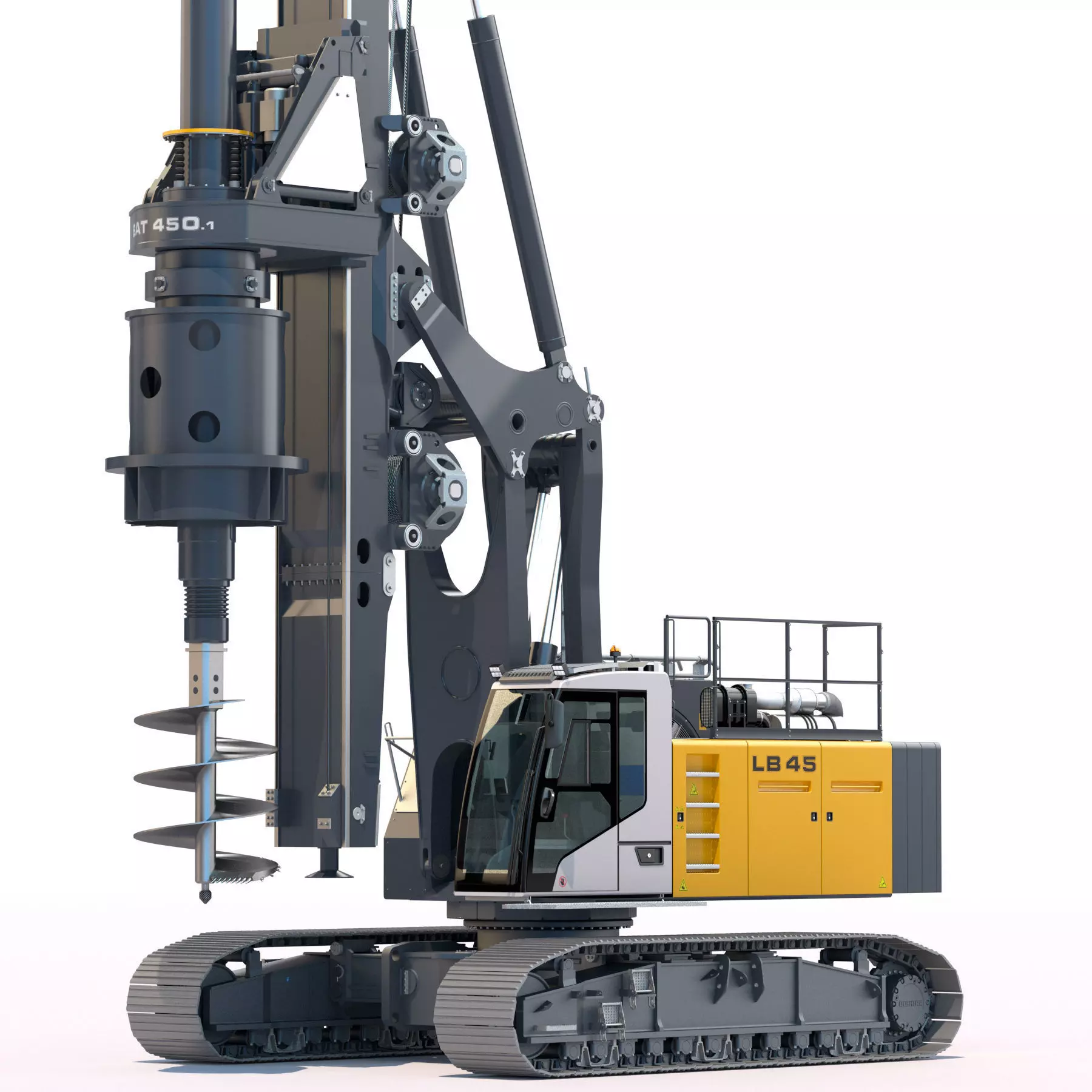 Drilling rig Liebherr LB45 3D model_0