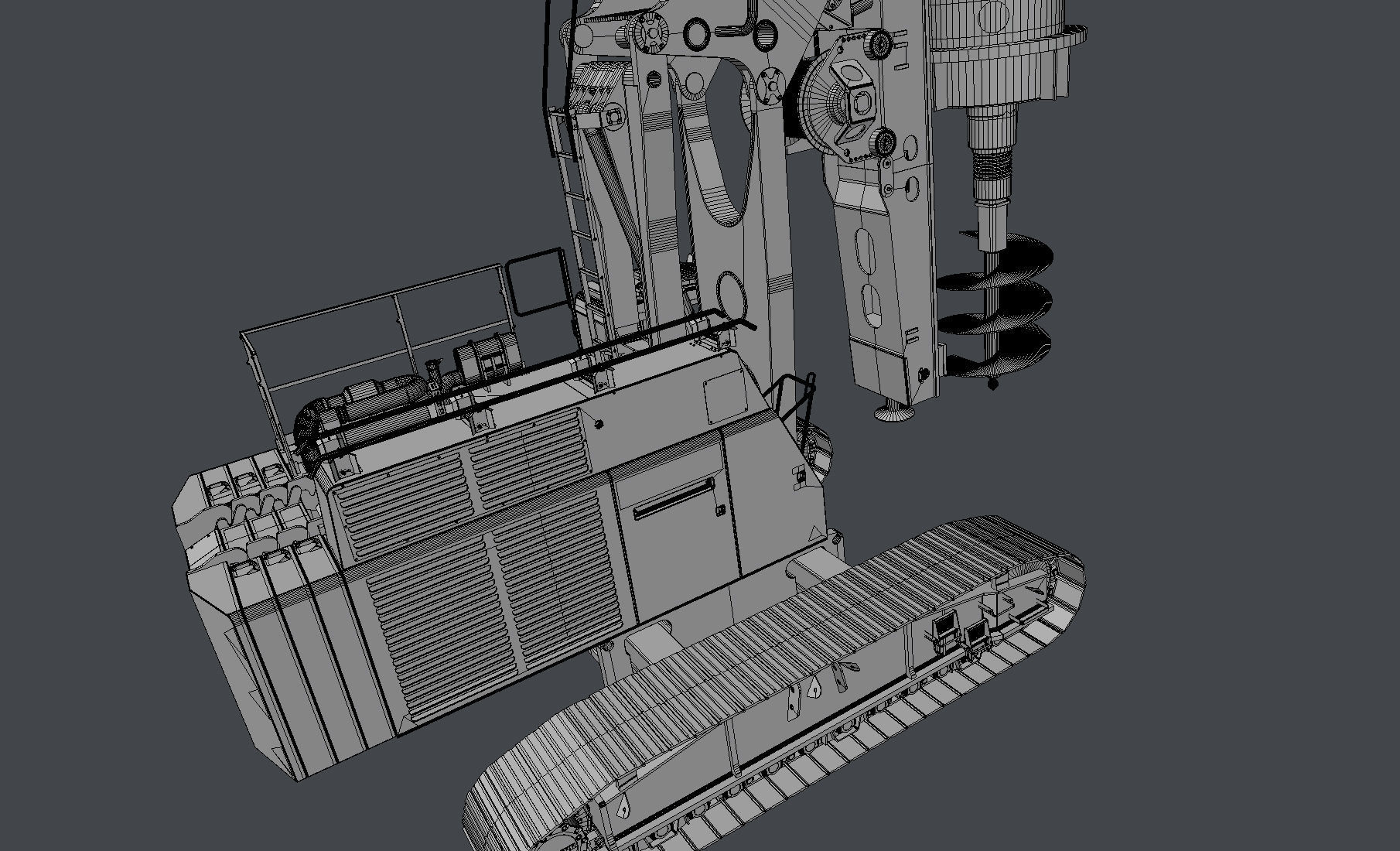 Drilling rig Liebherr LB45 3D model_18