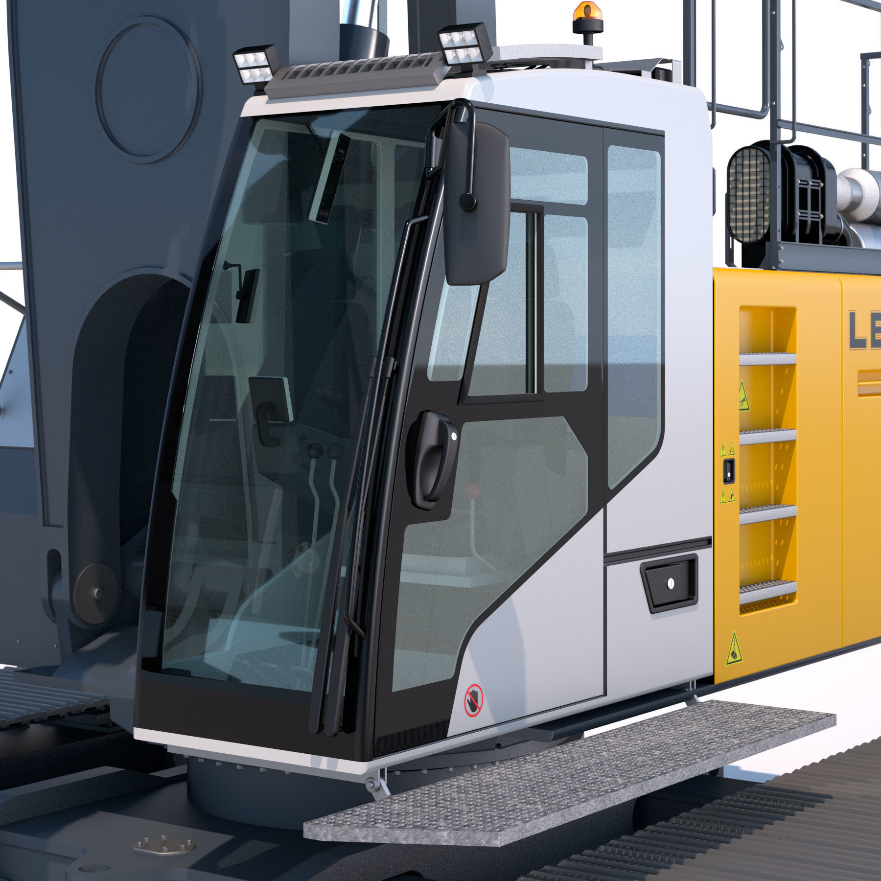 Drilling rig Liebherr LB45 3D model_5