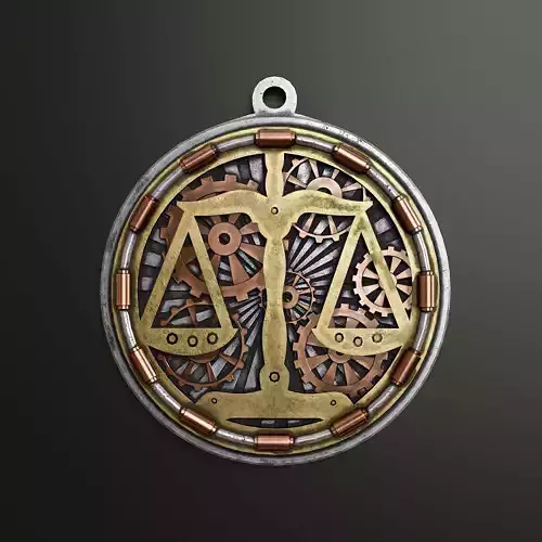 Zodiac sign Libra Low-poly 3D model