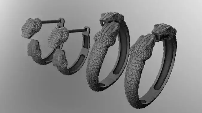 SNAKE rings and earrings