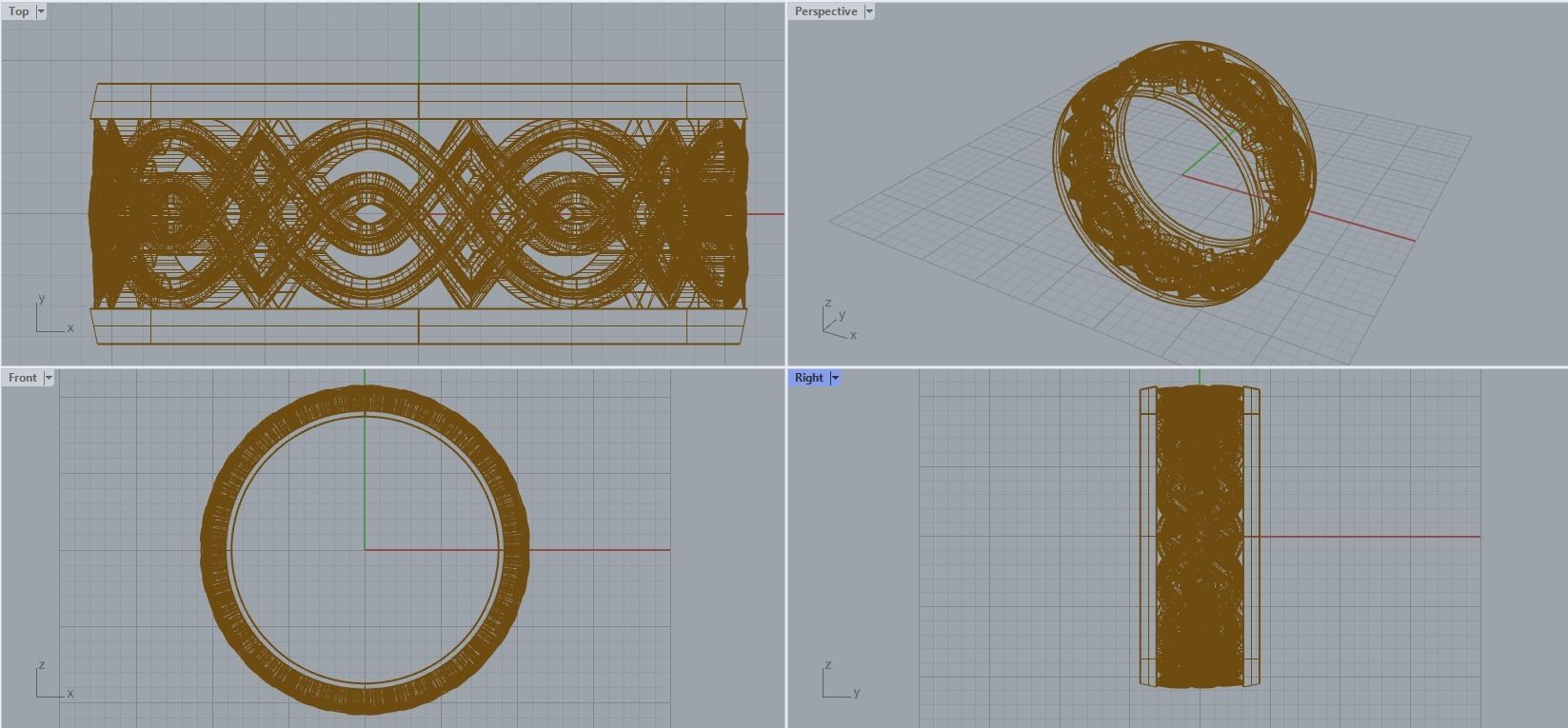 R 011 ring 3D print model_11