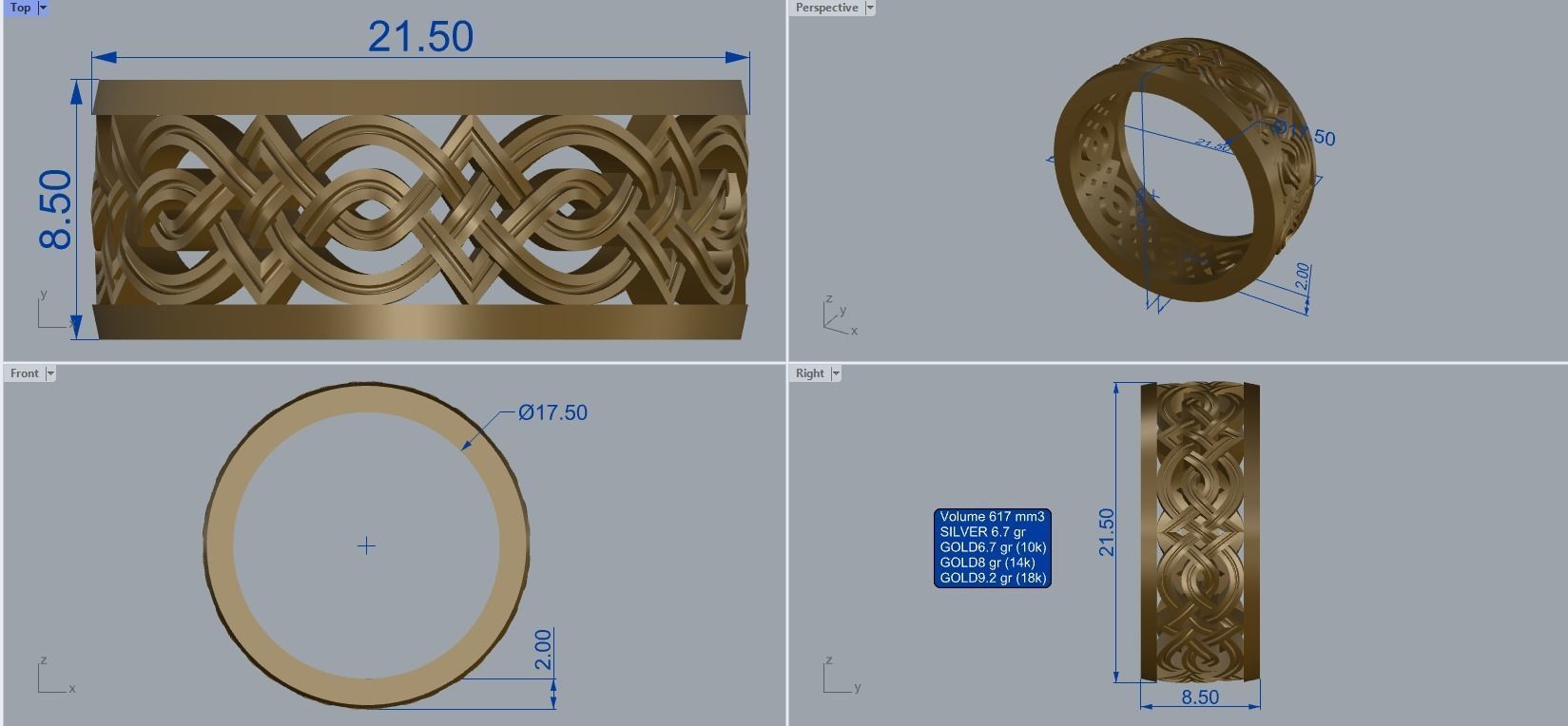 R 011 ring 3D print model_10
