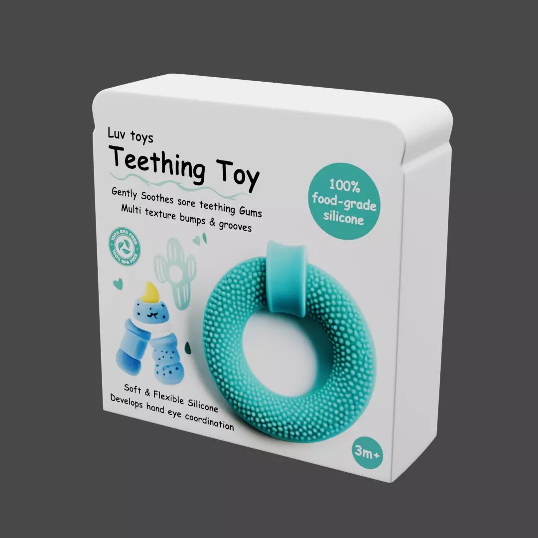 Teething Toy Box Low-poly 3D model