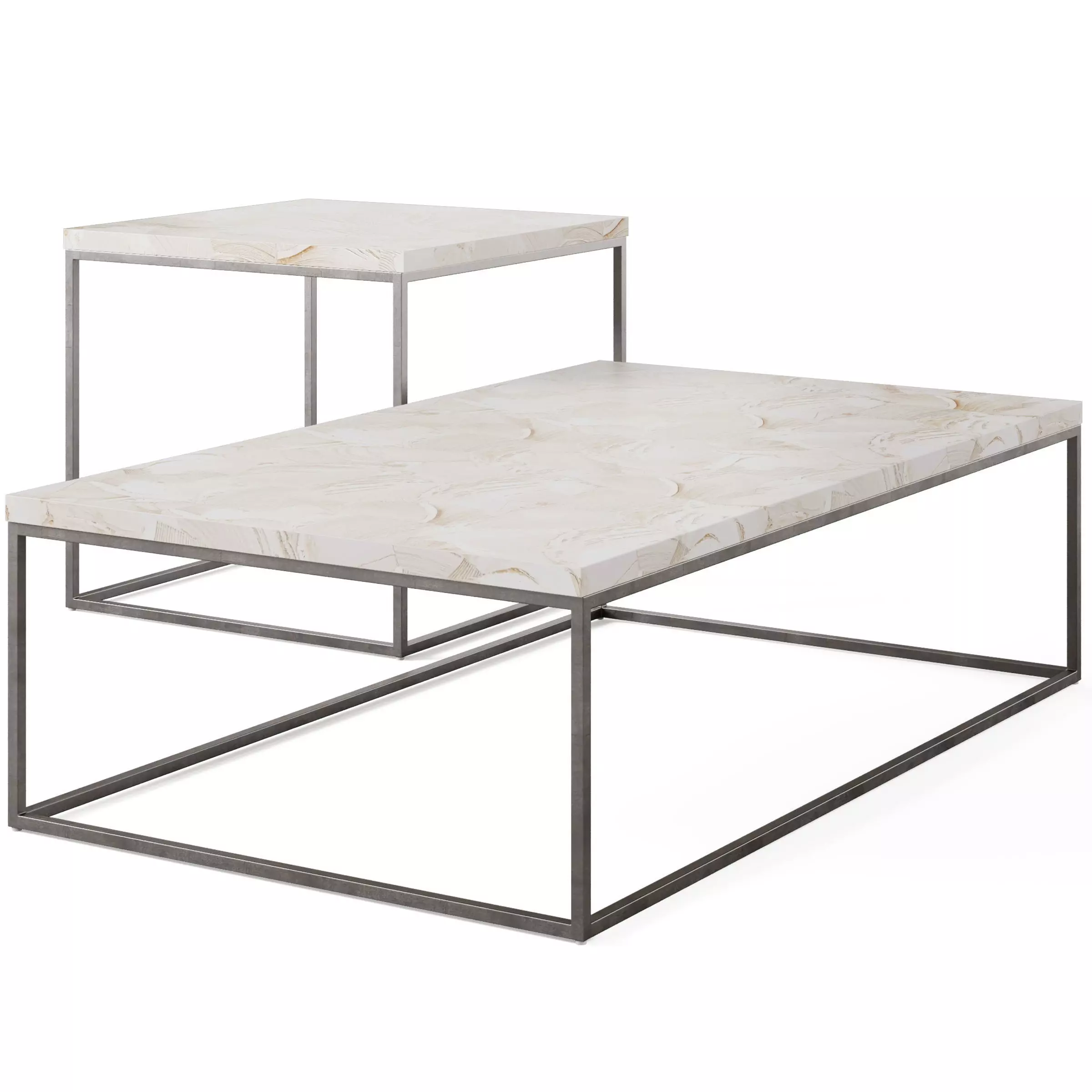 Arielle End and Coffee Table by Arhaus 3D model