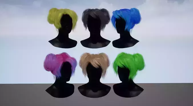 Real-Time Double Bun Hairstyle