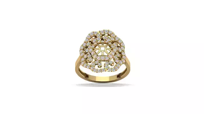 STL 3DM Women Ring Womens Ring Diamonds With Stone Model