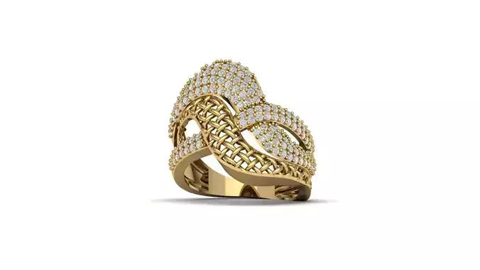 STL 3DM Women Ring Womens Ring Diamonds With Stone Model