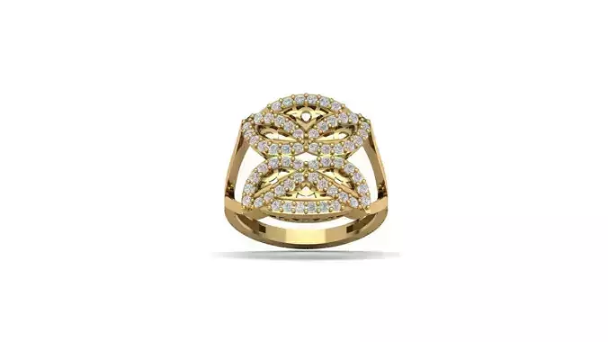 STL 3DM Women Ring Womens Ring Diamonds With Stone Model