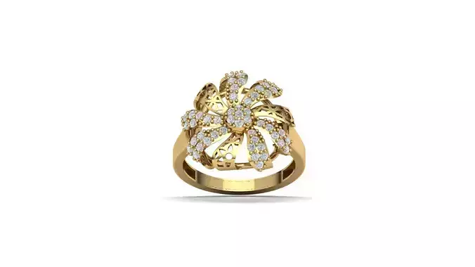 STL 3DM Women Ring Womens Ring Diamonds With Stone Model