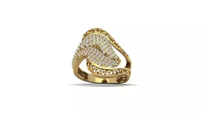 STL 3DM Women Ring Womens Ring Diamonds With Stone Model