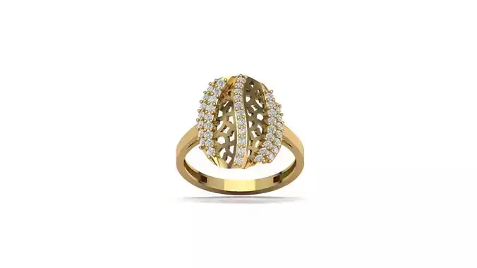 STL 3DM Women Ring Womens Ring Diamonds With Stone Model