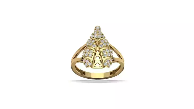 STL 3DM Women Ring Womens Ring Diamonds With Stone Model