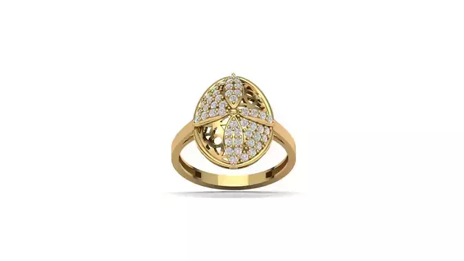 STL 3DM Women Ring Womens Ring Diamonds With Stone Model