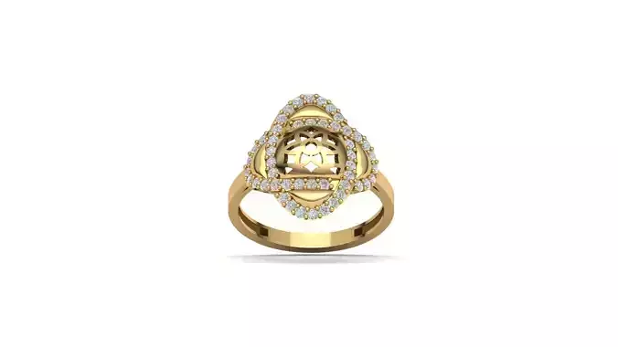 STL 3DM Women Ring Womens Ring Diamonds With Stone Model