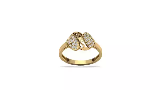STL 3DM Women Ring Womens Ring Diamonds With Stone Model