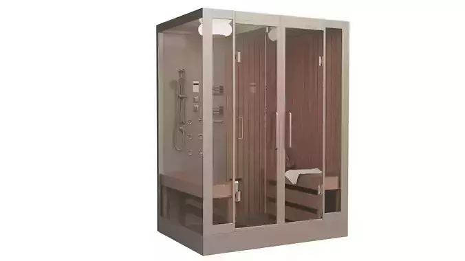 Finnish sauna with shower