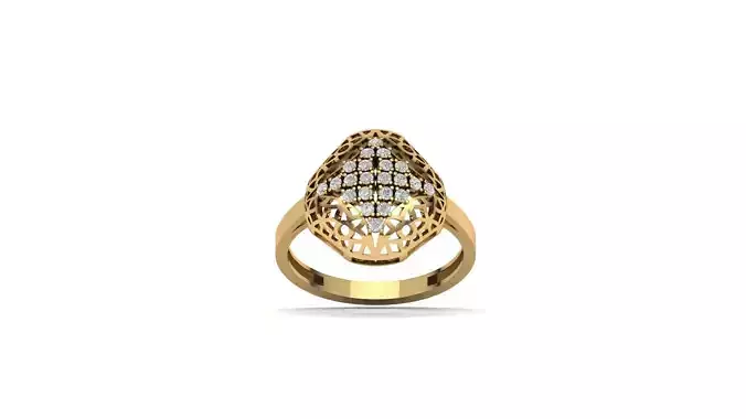 STL 3DM Women Ring Womens Ring Diamonds With Stone Model