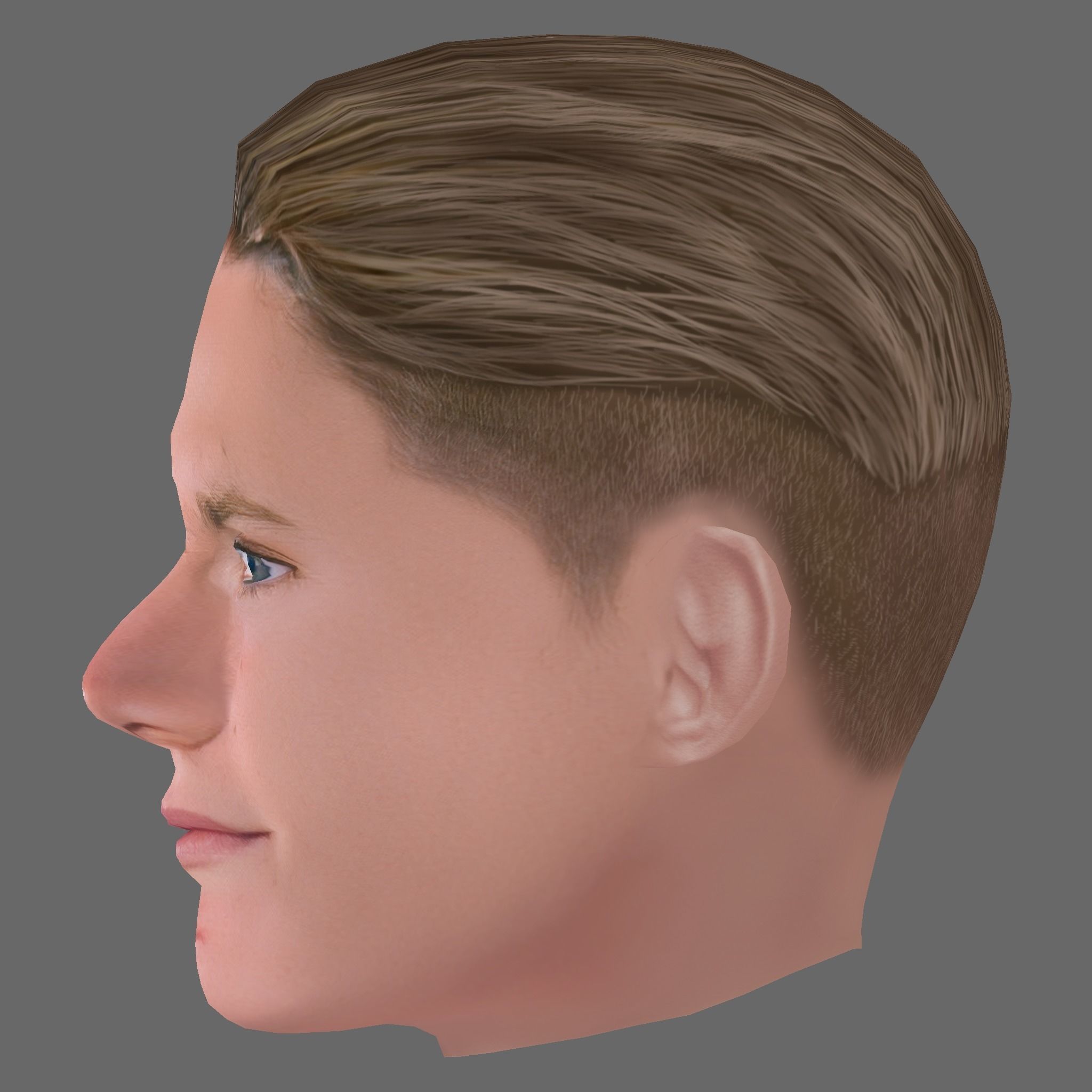 Scott McTominay Head - Low poly head for game Low-poly 3D model_2