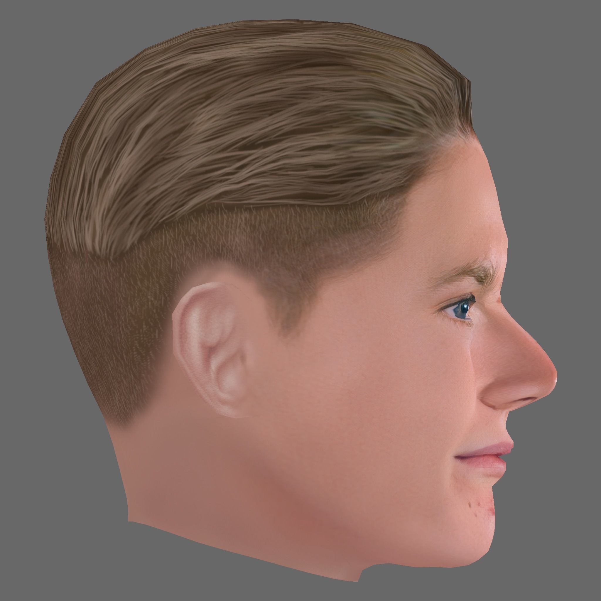 Scott McTominay Head - Low poly head for game Low-poly 3D model_5