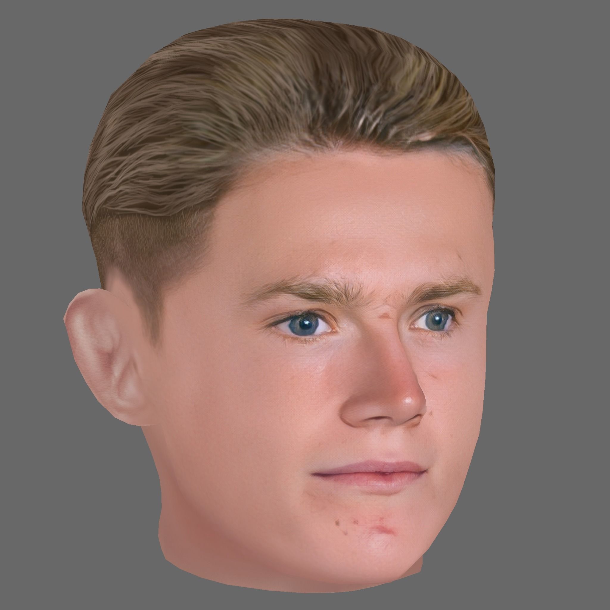 Scott McTominay Head - Low poly head for game Low-poly 3D model_6