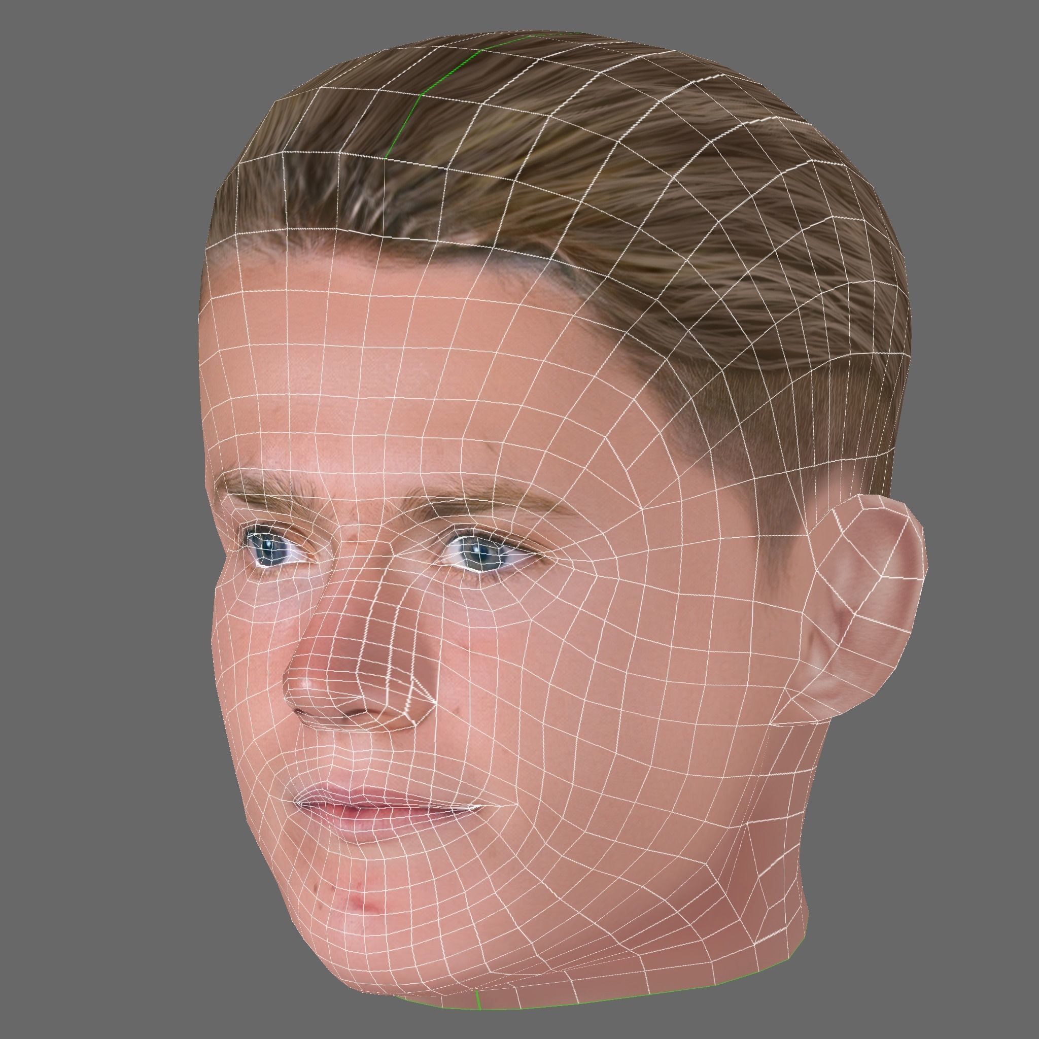 Scott McTominay Head - Low poly head for game Low-poly 3D model_7