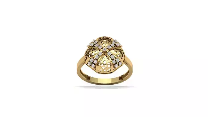 STL 3DM Women Ring Womens Ring Diamonds With Stone Model