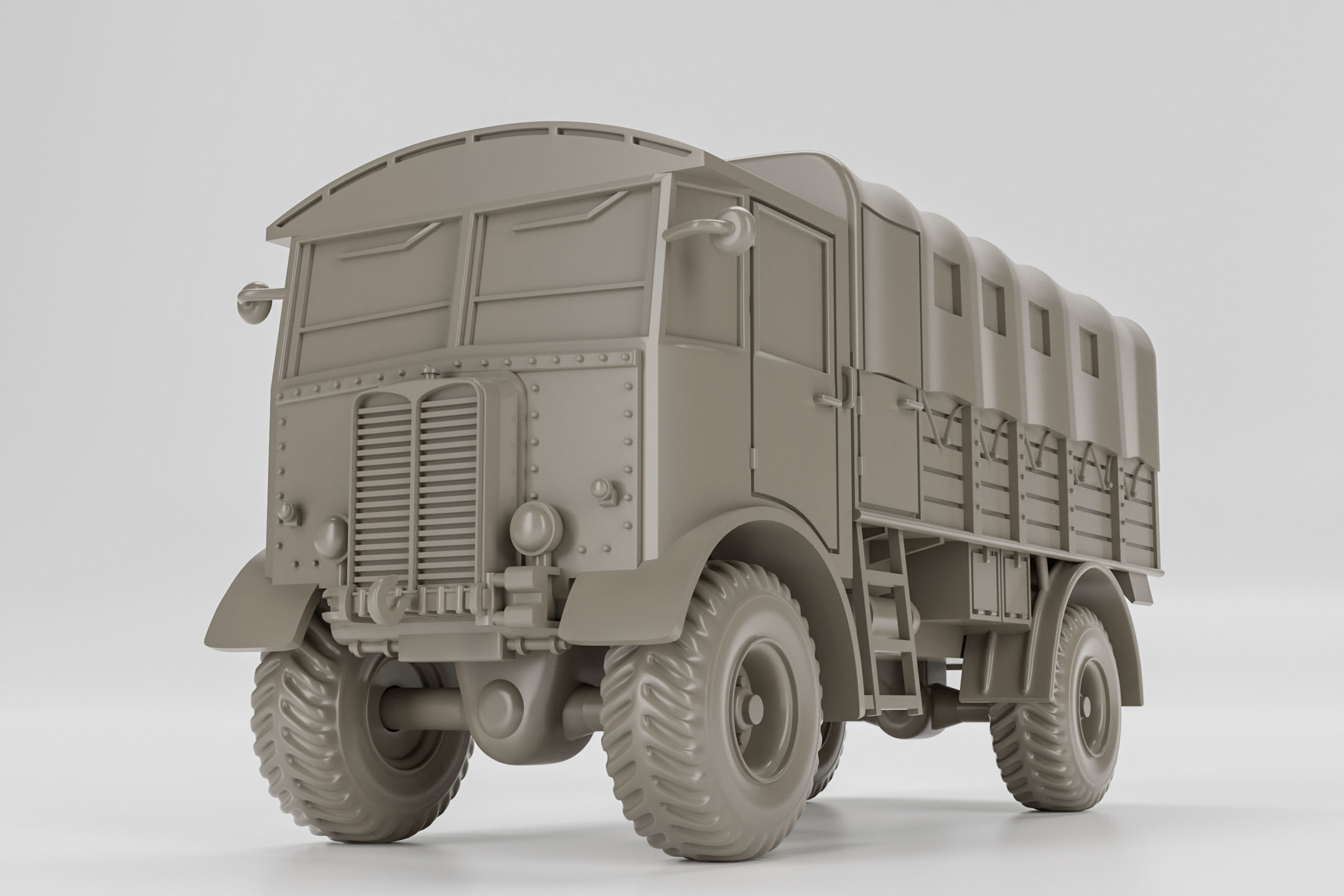 AEC Matador 4x4 artillery tractor - UK - WW2 3D print model_4