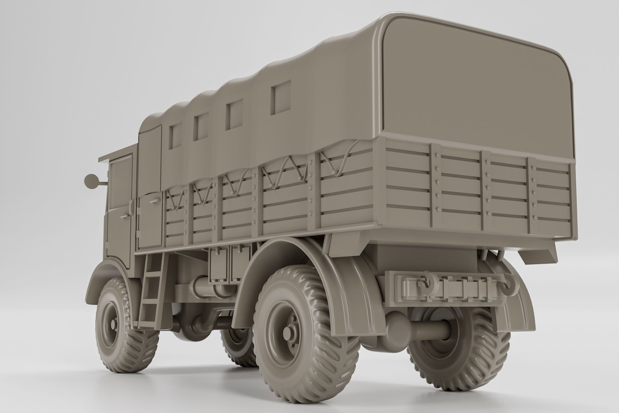 AEC Matador 4x4 artillery tractor - UK - WW2 3D print model_5