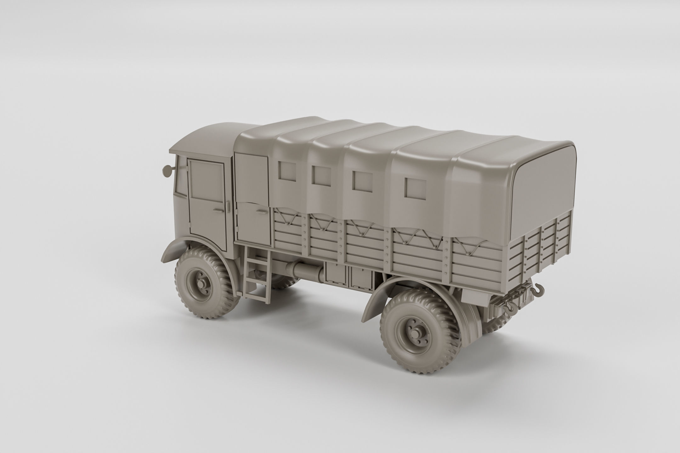 AEC Matador 4x4 artillery tractor - UK - WW2 3D print model_3