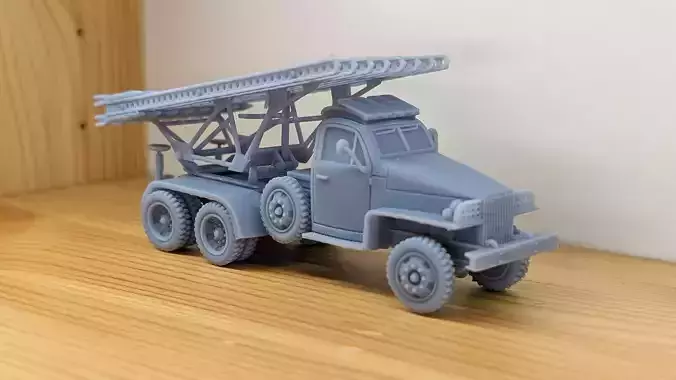 BM-13N Katyusha on STUDEBAKER US6 - US - WW2 3D print model
