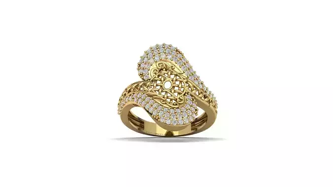 STL 3DM Women Ring Womens Ring Diamonds With Stone Model