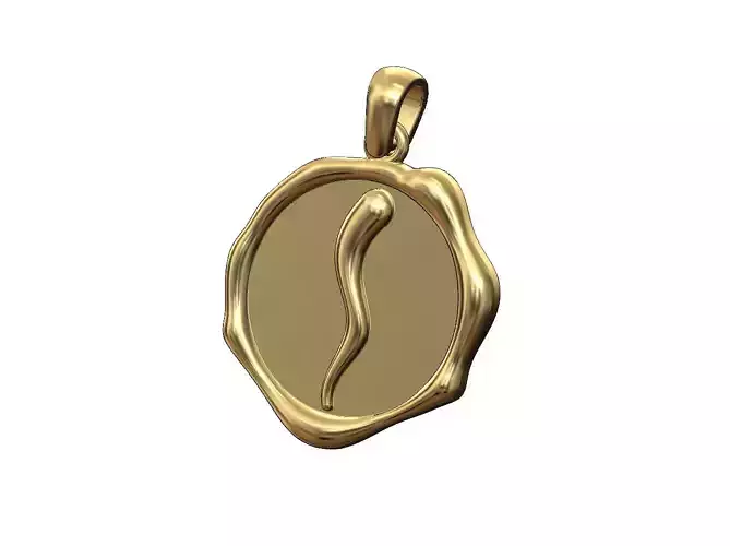 Italian horn cornetto wax seal pendant charm