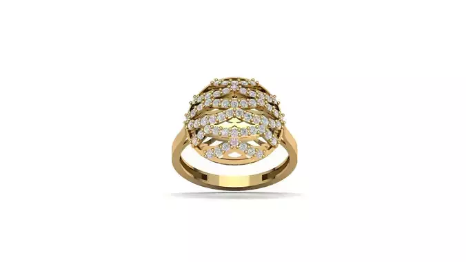 STL 3DM Women Ring Womens Ring Diamonds With Stone Model DP1101