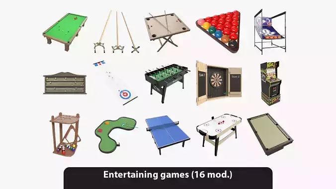 Entertaining games 3D model