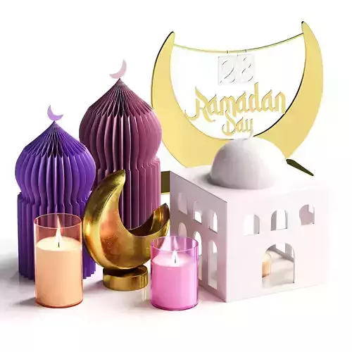 Ramadan Decorative Set 3D model