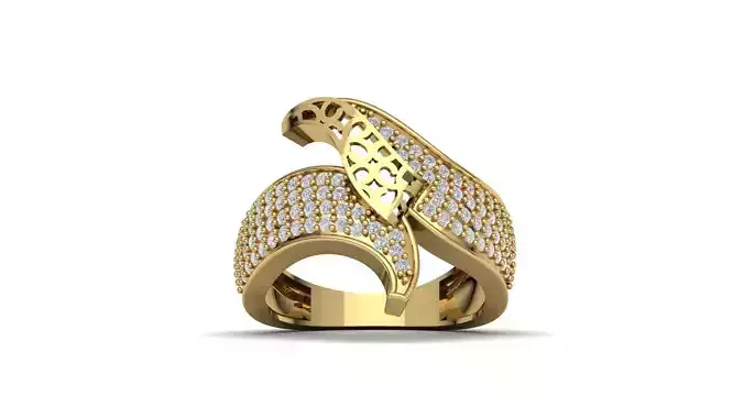 STL 3DM Women Ring Womens Ring Diamonds With Stone Model