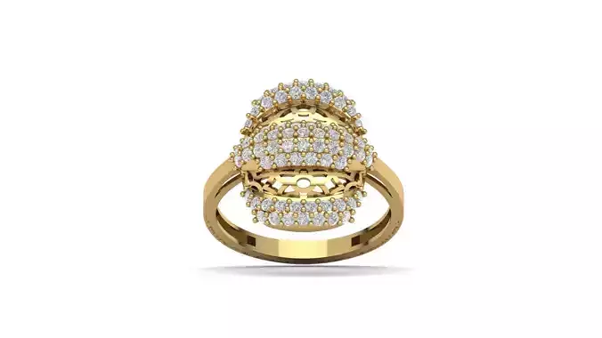 STL 3DM Women Ring Womens Ring Diamonds With Stone Model