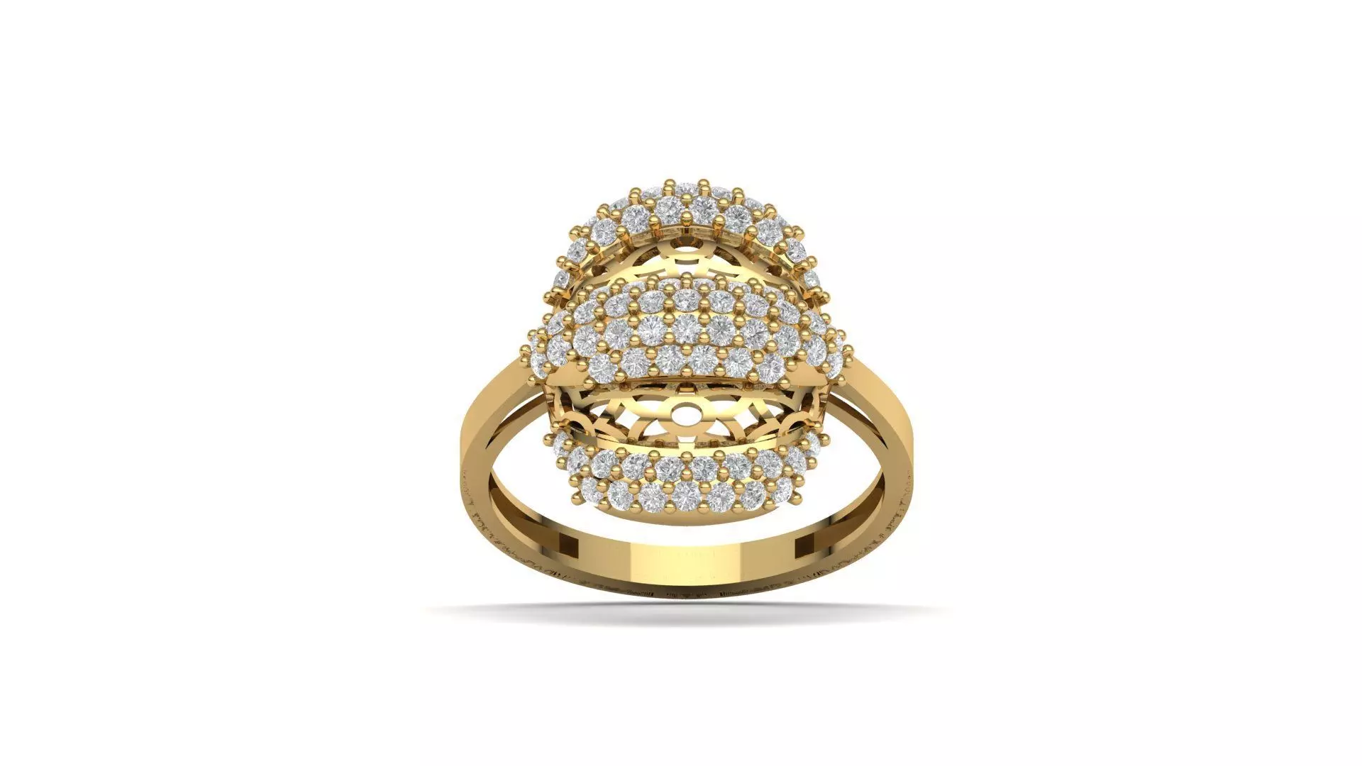 STL 3DM Women Ring Womens Ring Diamonds With Stone Model 3D print model